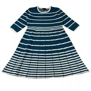 Lane Bryant A-Line Sweater Dress Plus Size 14/16 Blue White Stripes NWT $79.95